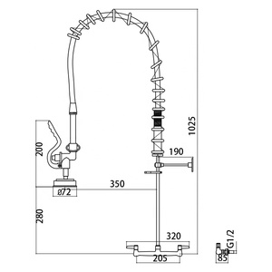 Grifo Comercial de Pre-Lavado para Fregadero de Cocina, para Restaurantes y Hoteles, con Eje de Acero Inoxidable y Cartucho Cerámico Opcional - Product Image 3