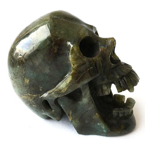 ขายส่งศิลปะประติมากรรมมือแกะสลักเปิดปากลาบราดอร์กะโหลก - Product Image 6