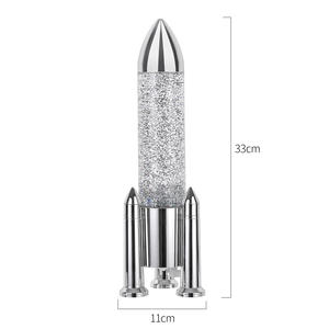 אירופה הסיטונאי צורה רקטית תפאורה מנורת שולחן rgb שינוי צבע אור הלילה אור עם חלק - Product Image 6