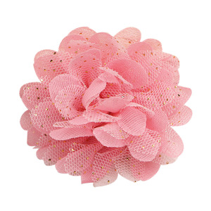 Fleur en mousseline de soie maillée 6 cm, faite à la main, pour accessoires de cheveux et vêtements, collection Printemps 2024, origine Jinhua - Product Image 5