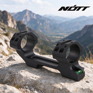 Support de lunette monoculaire NOTT en aluminium monobloc, étanche, avec niveau à bulle intégré, hauteur de ligne de visée de 1,4 po, compatible avec base de 11 mm - Product Image 1