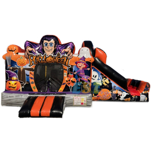 Gonflable Halloween Citrouille <span class=keywords><strong>Clown</strong></span> Marbre Bounce Maison Combo Toboggan Humide Sec Saut Château <span class=keywords><strong>pour</strong></span> Enfants Location de Fête - Product Image 4