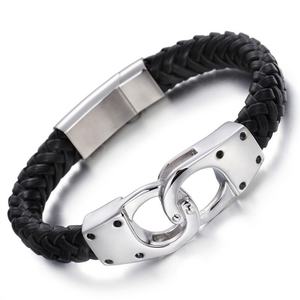 2024 High Quality Custom Vintage Stainless Steel <b>Men</b> Handcuffs Bracelet - Product Image 6