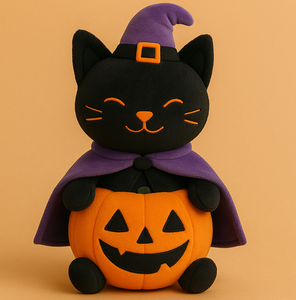 Giocattoli di peluche personalizzati di Halloween Design di peluche gatto nero di Halloween la mia bambola di peluche su misura produttore di peluche peluche - Product Image 2