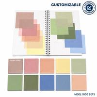 Lot de 48 blocs-notes adhésifs transparents Morandi en PET, personnalisables avec logo, haute transparence, pour mémos inscriptibles