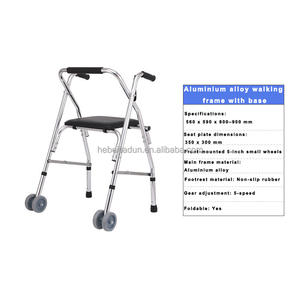 Déambulateur réglable <span class=keywords><strong>à</strong></span> 5 vitesses avec siège et roues, pliable pour les personnes handicapées, les maisons et les centres de réadaptation - Product Image 2