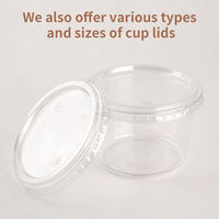 Contenants jetables transparents écologiques personnalisables avec logo pour fruits, légumes, traiteur, plats à emporter, bols d'açai, gobelets en plastique PET avec couvercles, 640 ml
