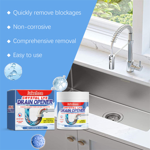 Jakehoe 260g Polvere Detergente Cristallina per Scarichi, Rimuove Ogni Blocco e Odore, per Pulizia di Lavelli e Tubature di Cucina e Bagno - Product Image 1