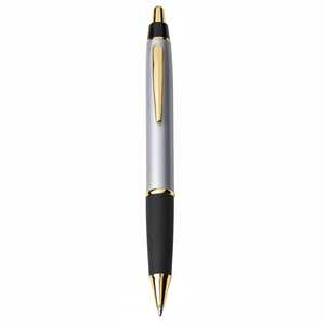 Penna a Sfera in Metallo Argento/Oro, Regalo Aziendale Originale, Penna Promozionale in Acciaio - Product Image 2