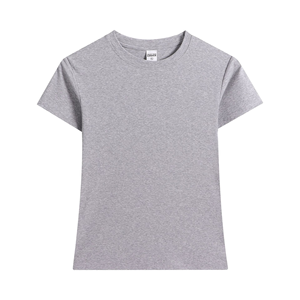 T-shirt pour femmes, <span class=keywords><strong>streetwear</strong></span> de haute qualité, t-shirt uni pour femmes, col rond, t-shirt lavé pour femmes - Product Image 6