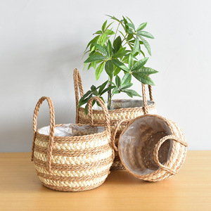 Panier de rangement extra-large en fibre végétale tressée écologique pour balcon intérieur, support de sol pour <span class=keywords><strong>pot</strong></span> de bonsaï et couvre-plante - Product Image 6