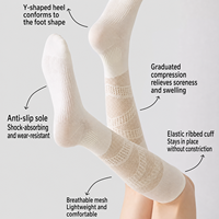 Chaussettes de sport respirantes fines à compression pour femmes, chaussettes en maille pour mollets, chaussettes de fitness pour le printemps, l'été, la salle de sport et l'entraînement