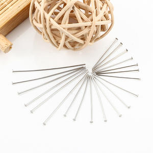 Vendita all'ingrosso gioielli gioielli materiali ago in acciaio inox 18K PVD placcato oro T testa piatta orecchino collana accessori borsa - Product Image 6