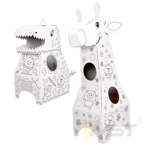 Peinture en carton <span class=keywords><strong>Halloween</strong></span>, assemblage portable dinosaure Montessori jouets éducatifs, jeu de gribouillage à main pour enfants - Product Image 4