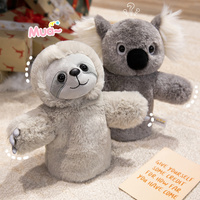 Marionnettes à main en peluche super douces personnalisées en gros, animaux de dessin animé, doublure en maille, apprentissage précoce, directement de l'usine à prix abordable
