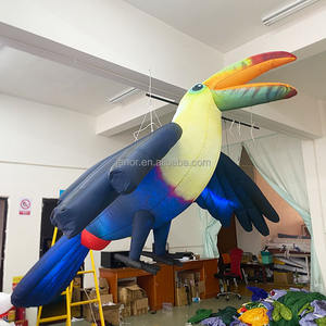 Opblaasbare Opblaasbare Papegaai Met Led Verlichting Opblaasbare Vliegende Vogel Vorm Dier - Product Image 4