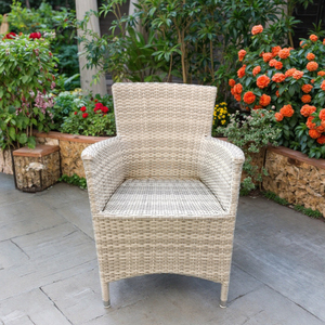 Sedia da giardino in vimini in vimini intrecciata a mano con ristorante esterno con Patio di lusso tradizionale - Product Image 2