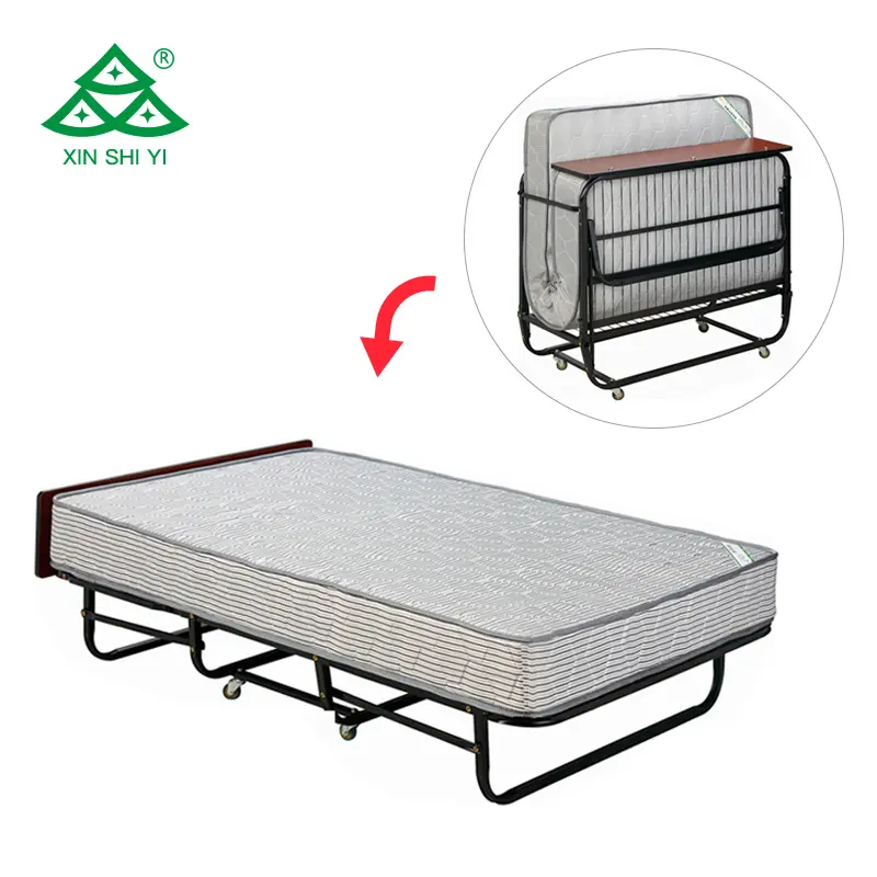 High quality single cot bed size in the hotel bedroom saving space /removable and extendable bed with mattress for outdoor