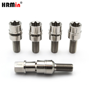 HRMin usine haute qualité rondelle flottante <span class=keywords><strong>antivol</strong></span> tête Torx Gr.5 titane boulon de roue cosse M14 * 1.5*35mm pour <span class=keywords><strong>Porsche</strong></span> - Product Image 1