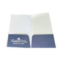 Dossier de présentation au format personnalisé Papier kraft épais écologique avec fentes pour cartes et pochettes pour brochures