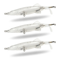 Leurre de pêche OEM 12,5 cm / 13,7 g, nouveau leurre bionique crocodile pour pêche à la traîne, avec corps en ABS et queue en PVC, couleur naturelle, DIY