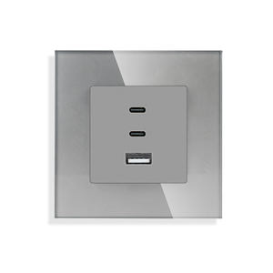 65W GaN USB Type A + C + C Protocoles PD Ports de charge super rapide Charge rapide Montage mural Prise USB Charge super rapide - Product Image 4