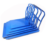 Chariot à plateforme pliable silencieux, robuste, en acier, pour outils, chariot à main, petit chariot à roulettes, bleu – Vente directe usine