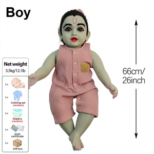 Poupée Reborn en Silicone Bébé Krishna, Murti <span class=keywords><strong>Bal</strong></span> Gopal en Silicone Solide pour Cadeau de Janmashtami, Poupée d'Art de Collection Ndia - Product Image 5
