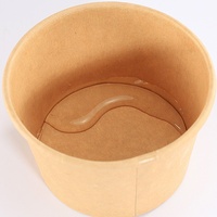 Gobelets à soupe jetables en papier kraft avec couvercles, logo personnalisé, 8-32 oz, revêtement PE, anti-fuite, pour micro-ondes, pour porridge