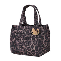 Tas Tote Wanita Warna Solid Motif Kartun dengan Bukaan Terbuka, Tas Kanvas Lucu, Tas Tangan Stylish untuk Belanja Sehari-hari dan Santai