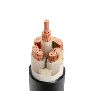 Cable de alimentación de alambre eléctrico de cobre de PVC de bajo voltaje Nyy 4X95mm2 4X25mm2 300 Mcm