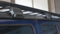 Accessoires tout-terrain 1.6/2m * 1.4m toit en aluminium bagages galerie de toit plate-forme avec une échelle latérale pour jeep wrangler JL 2018 +