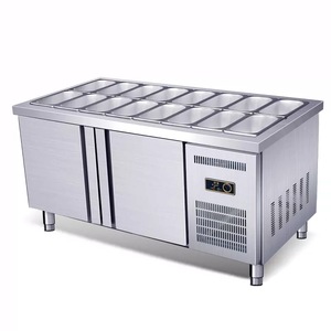 Mesa Refrigerada y Congelada Comercial de <span class=keywords><strong>1.5m</strong></span> para Guarniciones, Salsas y Ensaladas con Bandeja Ranurada para Exhibir Ingredientes - Product Image 5