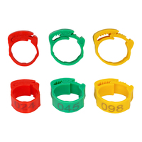 Bague de cheville réglable pour volaille (poulet, canard, oie) de 1,8 à 2,2 cm, diverses couleurs, type de fermoir, avec numéros