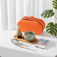 Ensemble d'accessoires pour matcha personnalisés : fouet en bambou, cuillère, support pour fouet, cuillère à thé, outils de démarrage en chrome pour matcha, kit de bol à matcha