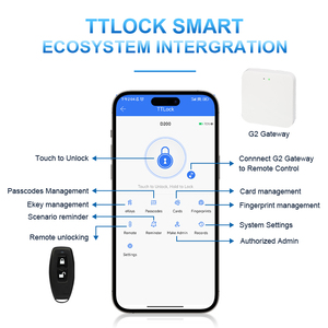 Cerradura Inteligente TTLock para Apartamentos <span class=keywords><strong>AirBnB</strong></span>, Compatible con el Sistema TTHotel, Métodos de Desbloqueo con Llaves, Huella Dactilar, Tarjeta y Código - Product Image 6