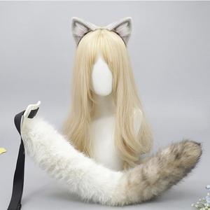 S0006 Tuyết Lynx Cosplay Set Thực Tế Mèo Tai Headband & Tail Set Trang Phục Phụ Kiện Cho Halloween Anime Theo Chủ Đề Các Bên - Product Image 2