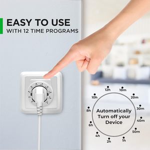 <span class=keywords><strong>Prise</strong></span> Minuterie Intelligente Numérique Mécanique 15A 230V Programmable avec Terre pour Intérieur - Product Image 5