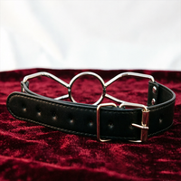Metall-Mundknebel für BDSM-Bondage mit sicherer Verbindung, verstellbarem Lederriemen und Schnalle, Sexspielzeug für Erwachsene für Männer und Frauen