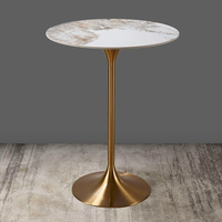 Table haute en acier inoxydable avec plateau en ardoise, durable pour l'hôtellerie et l'usage commercial