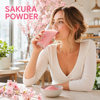 Longbio Bubuk Sakura Kosmetik Kecantikan Kulit Ekstrak Sekiyama Sakura Ekstrak Bunga Sakura Suplemen Bubuk