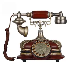 무거운 골동품 전화 유선 오래된 패션 데스크탑 전화 클래식 골동품 유선 전화