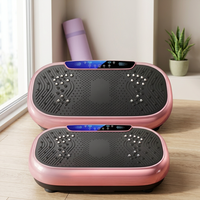 Plateforme vibrante or rose pour la musique, 999 niveaux, télécommande, fitness à domicile, massage, planche de mise en forme, 150 kg max.