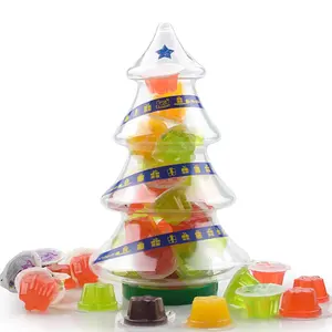MINICRUSH Fruit Jelly Delicious Jelly Sweets Jelly Candy in Christmas tree shaped jars