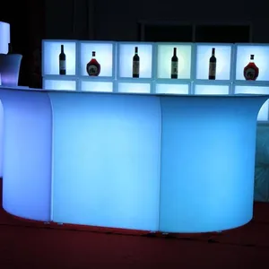 modern straight bar counter led bar table Led furniture