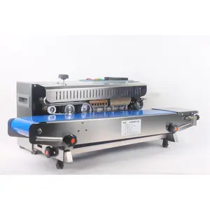 2023 SF-900 Bag Band Sealer Machine Continuous Horizontal Heat Sealing Machine Continuous pouch sealer machine