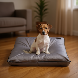 Cuccia per Cani di Alta Qualità in Seta Grigia Spessa 10CM, 90*60CM - Product Image 3