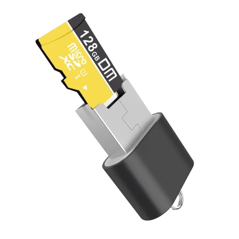 Scheda di Memoria USB 2.0 lettore di Schede USB Ad Alta Velocità In Metallo con Coperchio di Protezione