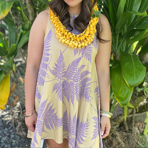 Robe décontractée de luxe sur mesure à imprimé plage, sans manches, col rond, en rayonne de haute qualité, style hawaïen - Product Image 3