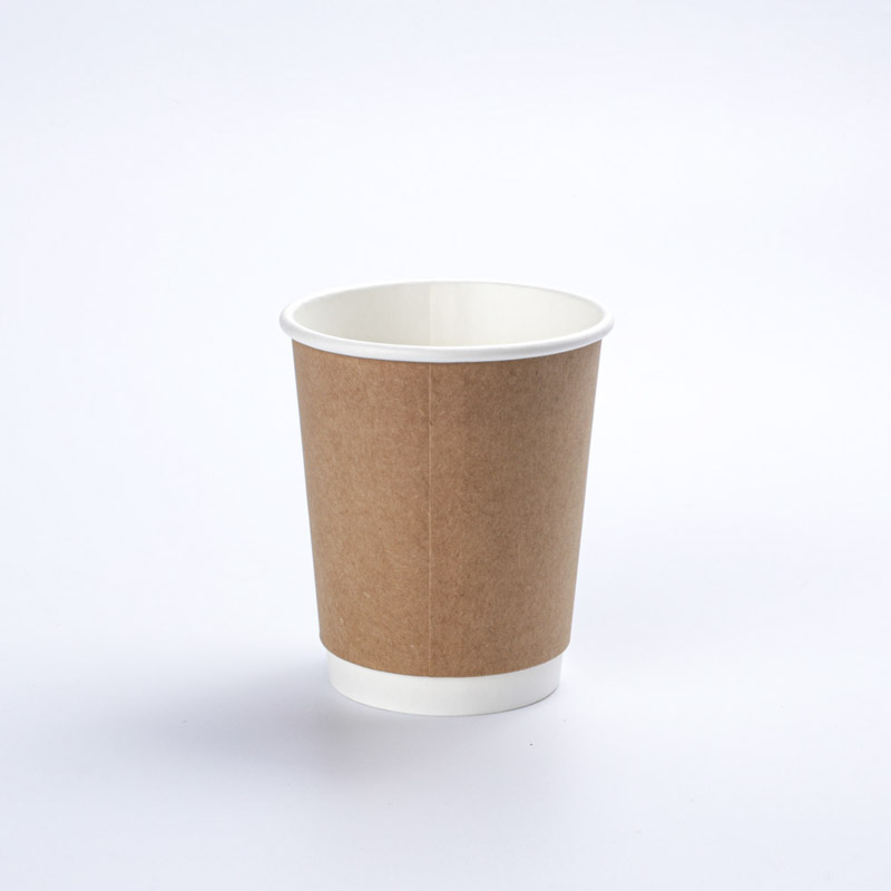 Wholesale Custom Disposable Double Wall Kraft Paper Cups for Coffee Milk Tea Takeaway Beverages Food Packaging for Hot Drinks
